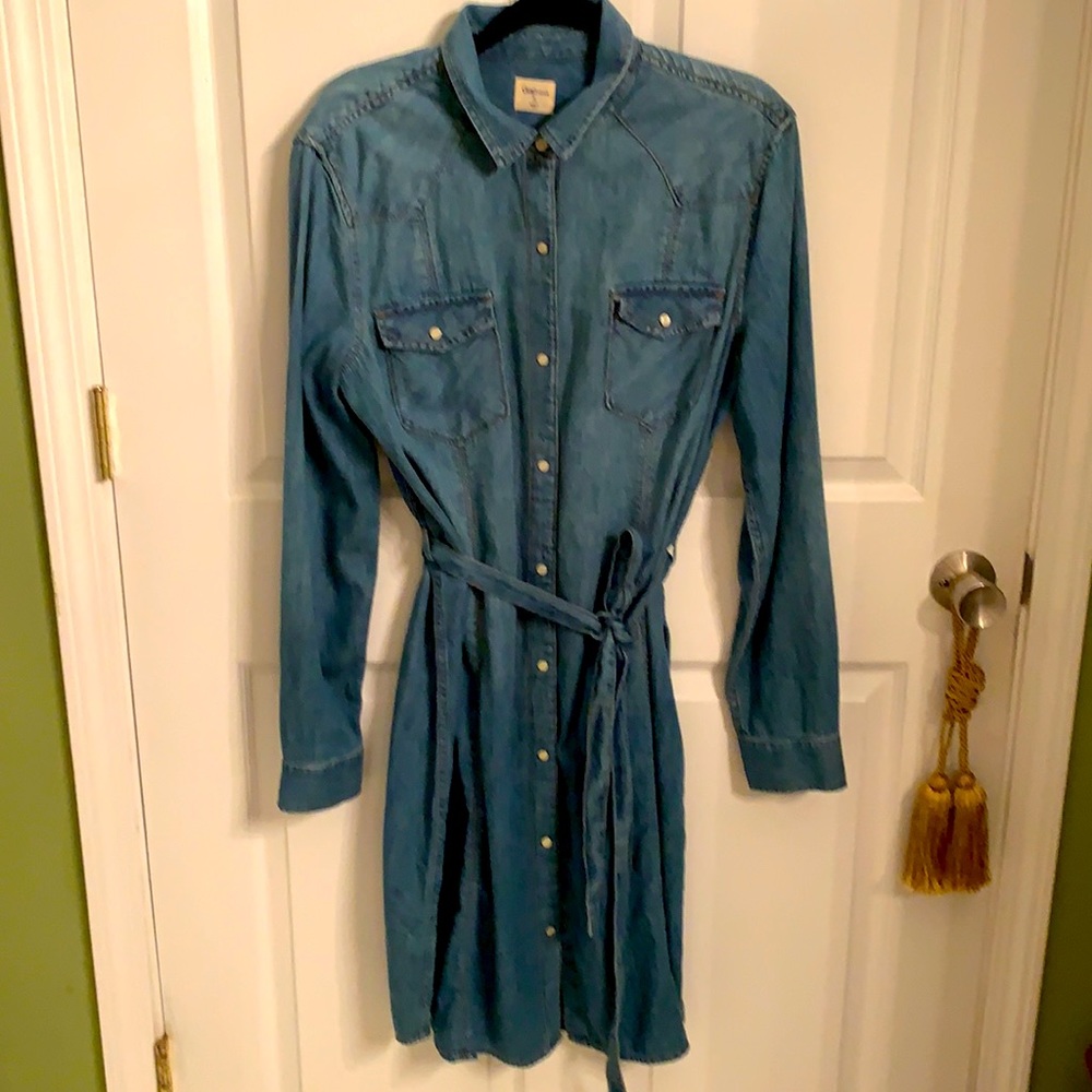 Gap Denim pearl snap dress